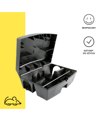 Karmnik deratyzacyjny ATOM – odporny na uderzenia, zamykany, blokuje dostęp ptakom