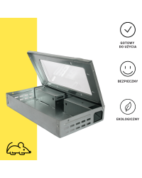 Chwytacz na myszy z szybką MBOX, najczęstszy wybór wśród firm pest control, łatwa ocena aktywności szkodników