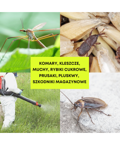 Apsermet to środek o bardzo szerokim działaniu: muchy, kleszcze, komary, meszki, muchy, pluskwy