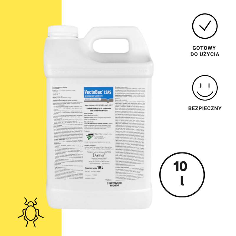 Preparat do zwalczania larw komarów i meszek. Środek owadobójczy VECTOBAC - 10 litrów