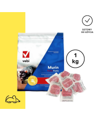 Murin Forte pasta 1 kg, małe opakowanie, miękka trutka na myszy i szczury, zwalczanie gryzoni wokół domu