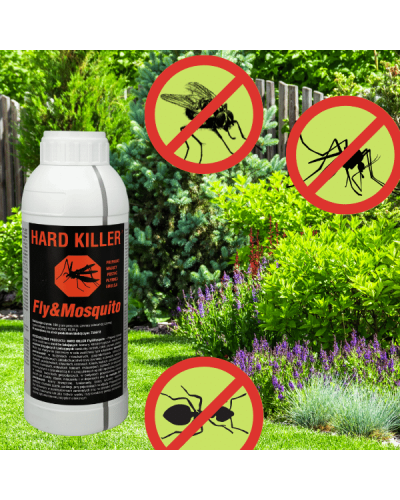 HARD KILLER preparat do oprysku na komary i muchy, dodatek - lepiszcze