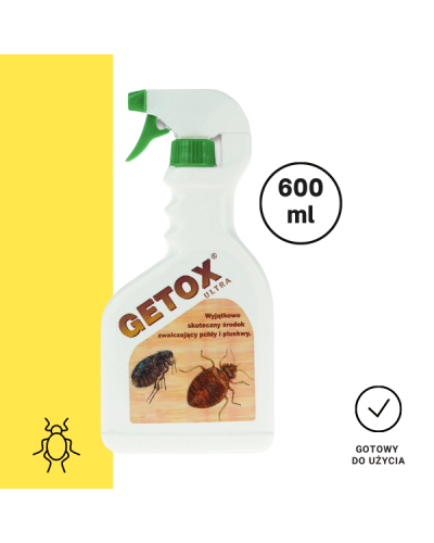 GETOX ULTRA, 600 ml, spray na pluskwy i pchły
