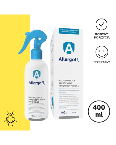 Allergoff 400 ml spray, neutralizator alergenów kurzu domowego