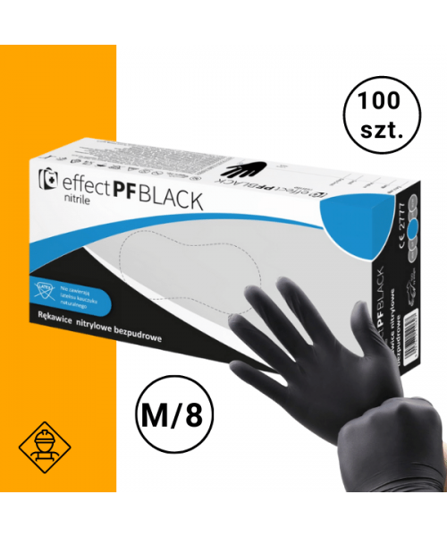 EFFECT PF rękawiczki jednorazowe ochronne nitrylowe bezpudrowe rozmiar M