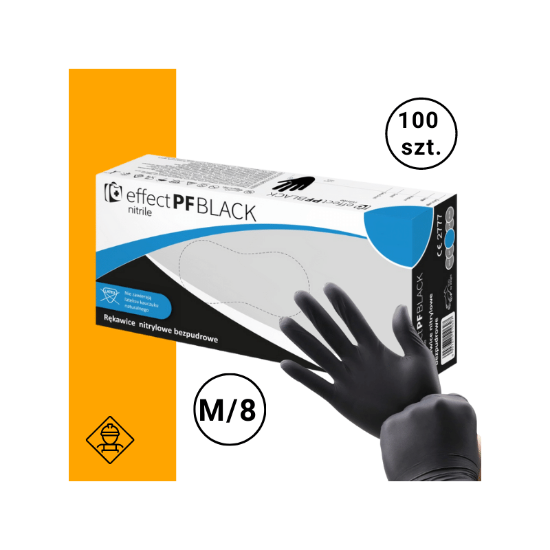 EFFECT PF rękawiczki jednorazowe ochronne nitrylowe bezpudrowe rozmiar M