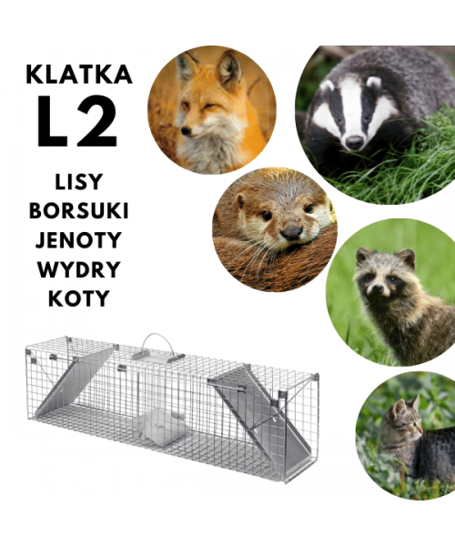 L2 klatka na lisy, borsuki, jenoty, wydry, koty, pułapka żywołowna